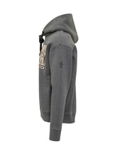 Moncler Grenoble Grey Hoodie with Patch - COLLEZIONE TEAM EC | $store$