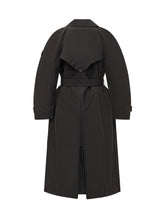 4 Moncler Edward Enninful Trench Nero Doppiopetto - Abbigliamento Uomo | $store$