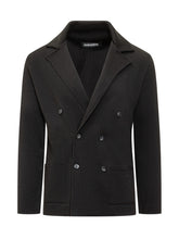 Albanera Black Double-Breasted Knit Jacket - COLLEZIONE TEAM EC | $store$