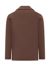 Albanera Brown Double-Breasted Knit Jacket - COLLEZIONE TEAM EC | $store$