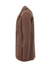 Albanera Brown Double-Breasted Knit Jacket - COLLEZIONE TEAM EC | $store$