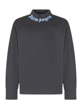 Felpa Nera con Logo al Collo Palm Angels Kids - Abbigliamento Bambini | $store$