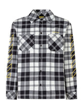 Off-White Camicia a Quadri con Logo Giallo - Abbigliamento Bambini | $store$