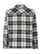 Off-White Camicia a Quadri con Logo Giallo - Abbigliamento Bambini | $store$