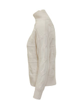 Max Mara Studio Ivory Cable Knit Wool Turtleneck - COLLEZIONE TEAM EC | $store$