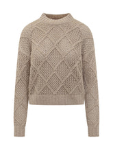 Max Mara Studio Diamond Knit Sweater with Lurex - COLLEZIONE TEAM EC | $store$