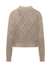 Max Mara Studio Diamond Knit Sweater with Lurex - COLLEZIONE TEAM EC | $store$