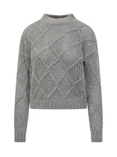 Max Mara Studio Diamond Knit Sweater with Lamé Yarn - COLLEZIONE TEAM EC | $store$