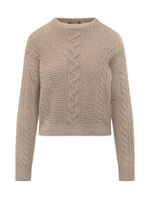 Max Mara Studio Beige Wool Alpaca Cable Knit Sweater - COLLEZIONE TEAM EC | $store$