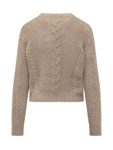 Max Mara Studio Beige Wool Alpaca Cable Knit Sweater - COLLEZIONE TEAM EC | $store$
