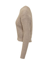 Max Mara Studio Beige Wool Alpaca Cable Knit Sweater - COLLEZIONE TEAM EC | $store$