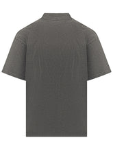 Represent Grey T-Shirt with Embroidered Logo - COLLEZIONE TEAM EC | $store$