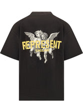Represent Black T-Shirt with Cherub Logo - COLLEZIONE TEAM EC | $store$