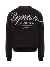 Represent Black Sweatshirt with Embroidered Logo - COLLEZIONE TEAM EC | $store$