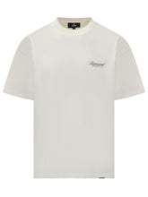 Represent White T-Shirt with Embroidered Logo - COLLEZIONE TEAM EC | $store$