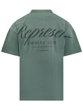 Represent Green T-Shirt with Embroidered Logo - COLLEZIONE TEAM EC | $store$