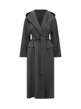 Max Mara Cappotto Lungo con Cappuccio Grigio - Abbigliamento Donna | $store$