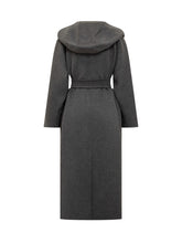 Max Mara Cappotto Lungo con Cappuccio Grigio - Abbigliamento Donna | $store$