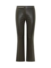 Max Mara Studio Pantaloni Bootcut in Pelle Nera - Abbigliamento Donna | $store$