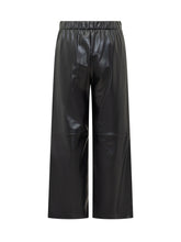 Max Mara Studio Pantaloni Culotte in Pelle Nera - Abbigliamento Donna | $store$