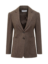 Max Mara Blazer Marrone in Lana con Tasche Frontali - Abbigliamento Donna | $store$