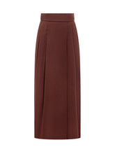 Max Mara Gonna Midi a Pieghe Marrone - Abbigliamento Donna | $store$