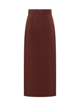 Max Mara Gonna Midi a Pieghe Marrone - Abbigliamento Donna | $store$