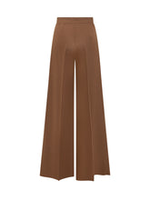 Max Mara Pantaloni Palazzo in Lana Marrone - Abbigliamento Donna | $store$