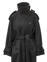 Sportmax Long Pinstripe Belted Coat - COLLEZIONE TEAM EC | $store$