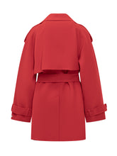 Sportmax Red Short Double-Breasted Coat with Belt - COLLEZIONE TEAM EC | $store$