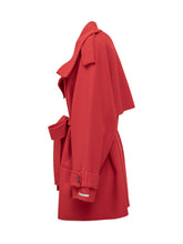 Sportmax Red Short Double-Breasted Coat with Belt - COLLEZIONE TEAM EC | $store$