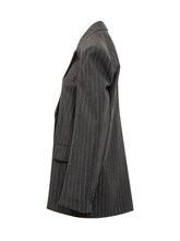 Sportmax Grey Pinstripe Double-Breasted Blazer - COLLEZIONE TEAM EC | $store$