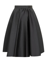 Max Mara Elegante Studio Gonna Midi in Raso Nero - Abbigliamento Donna | $store$