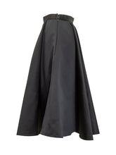 Max Mara Elegante Studio Gonna Midi in Raso Nero - Abbigliamento Donna | $store$