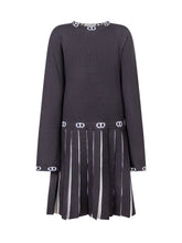 Twinset Kids Abito Nero a Pieghe con Logo - Abbigliamento Bambini | $store$