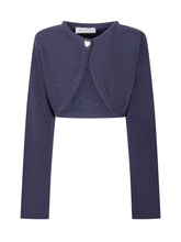 Monnalisa Blue Bolero with Heart Button - COLLEZIONE TEAM EC | $store$