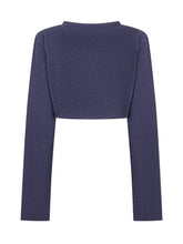 Monnalisa Blue Bolero with Heart Button - COLLEZIONE TEAM EC | $store$