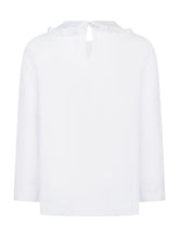 Monnalisa Camicia Bianca con Colletto Ricamato - Abbigliamento Bambini | $store$