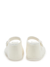 Monnalisa Scarpine Bianche in Velluto con Bottone Gioiello - Bambini | $store$