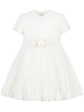 Monnalisa Abito Bianco con Rose in Vita - Abbigliamento Bambini | $store$