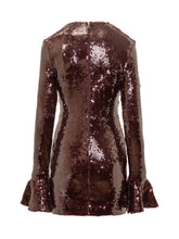 Rotate Sequin Mini Dress with Flared Sleeves - COLLEZIONE TEAM EC | $store$