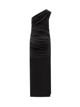Rotate Black One-Shoulder Draped Maxi Dress - COLLEZIONE TEAM EC | $store$