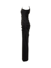 Rotate Black One-Shoulder Draped Maxi Dress - COLLEZIONE TEAM EC | $store$