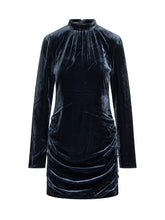 Rotate Draped Velvet Mini Dress - COLLEZIONE TEAM EC | $store$