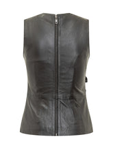 Rotate Top in Pelle con Bottoni Laterali - Abbigliamento Donna | $store$