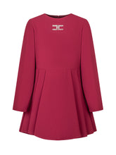 Elisabetta Franchi Kids Abito Bordeaux con Logo Gioiello - Abbigliamento Bambini | $store$