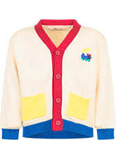 Bobo Choses Multicolor Cardigan with Train Print - Bobo Choses | $store$