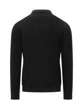 Knit De Monsieur Black Long-Sleeve Polo - COLLEZIONE TEAM EC | $store$