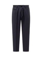 PMDS Blue Pleated Trousers - COLLEZIONE TEAM EC | $store$