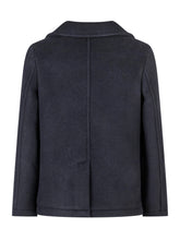 Emporio Armani Double-Breasted Wool Peacoat in Blue - COLLEZIONE TEAM EC | $store$